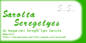 sarolta seregelyes business card